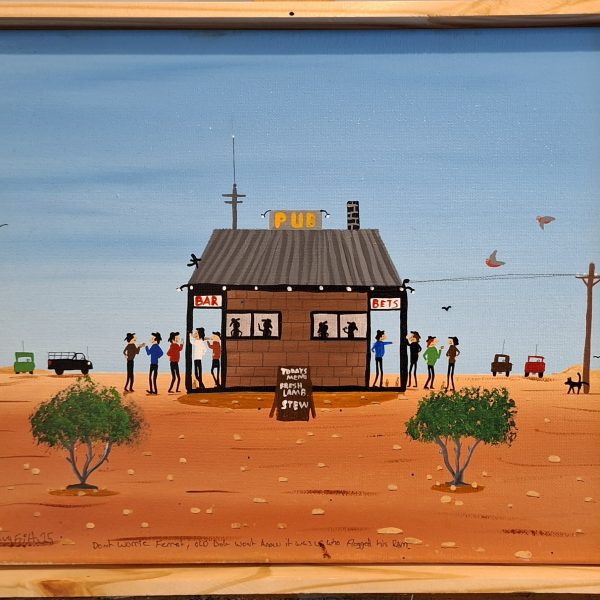 painting of a outback pub 30x40